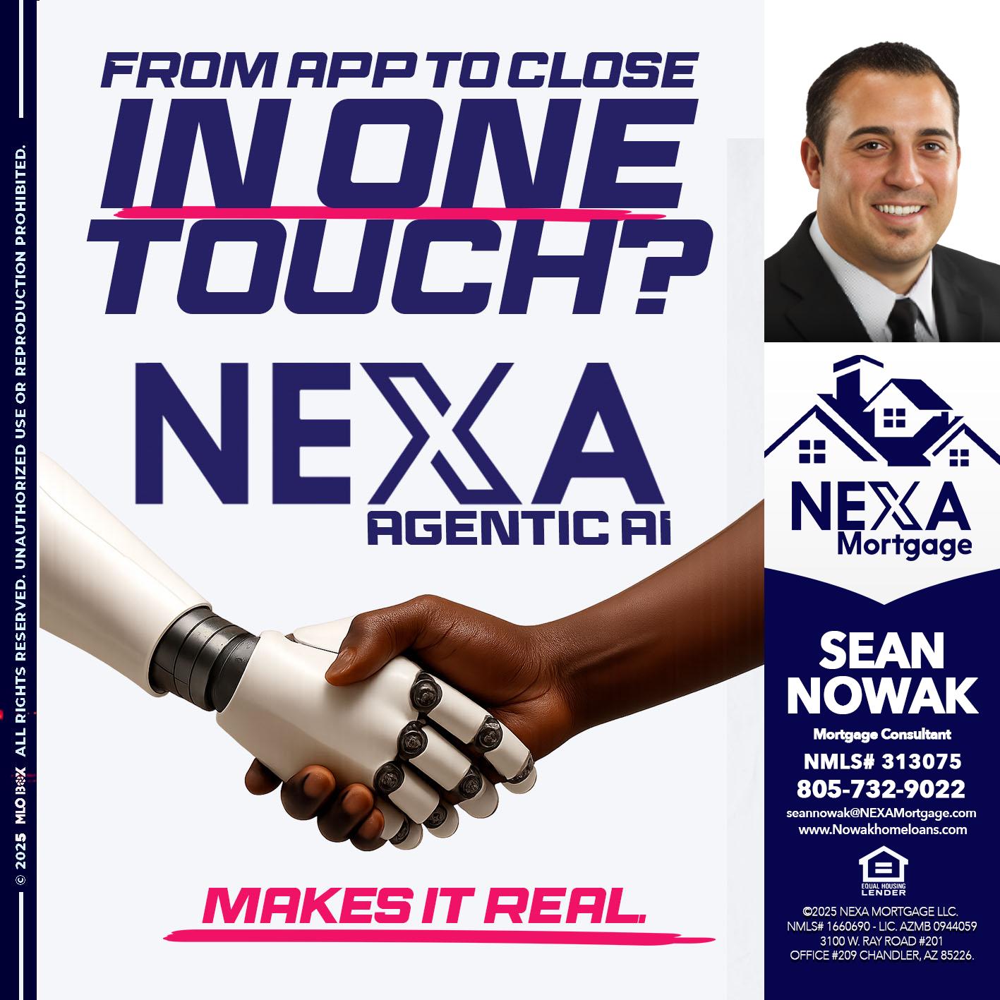 IN ONE TOUCH - Sean Nowak -Mortgage Consultant