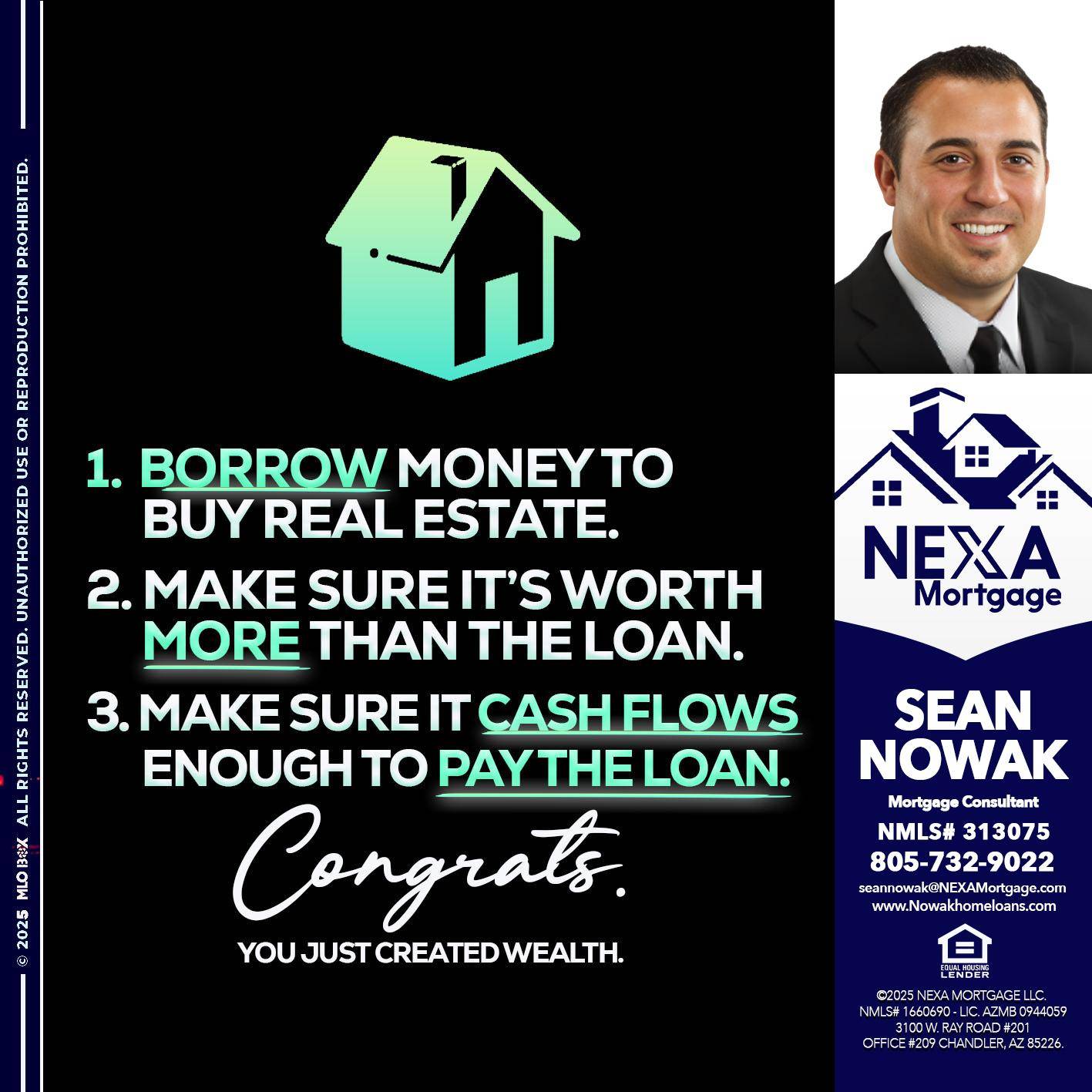 BORROW MONEY - Sean Nowak -Mortgage Consultant
