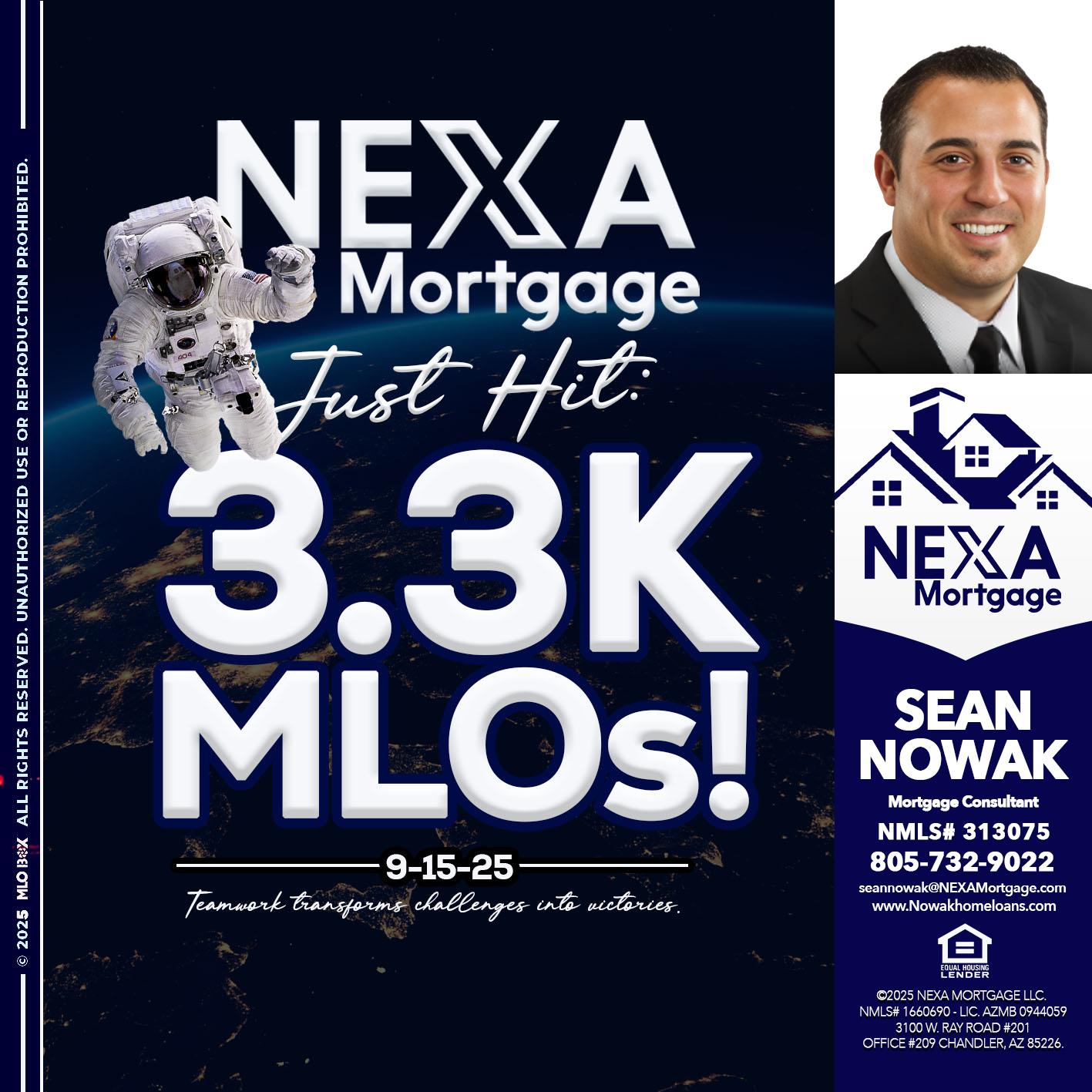 3.3K - Sean Nowak -Mortgage Consultant