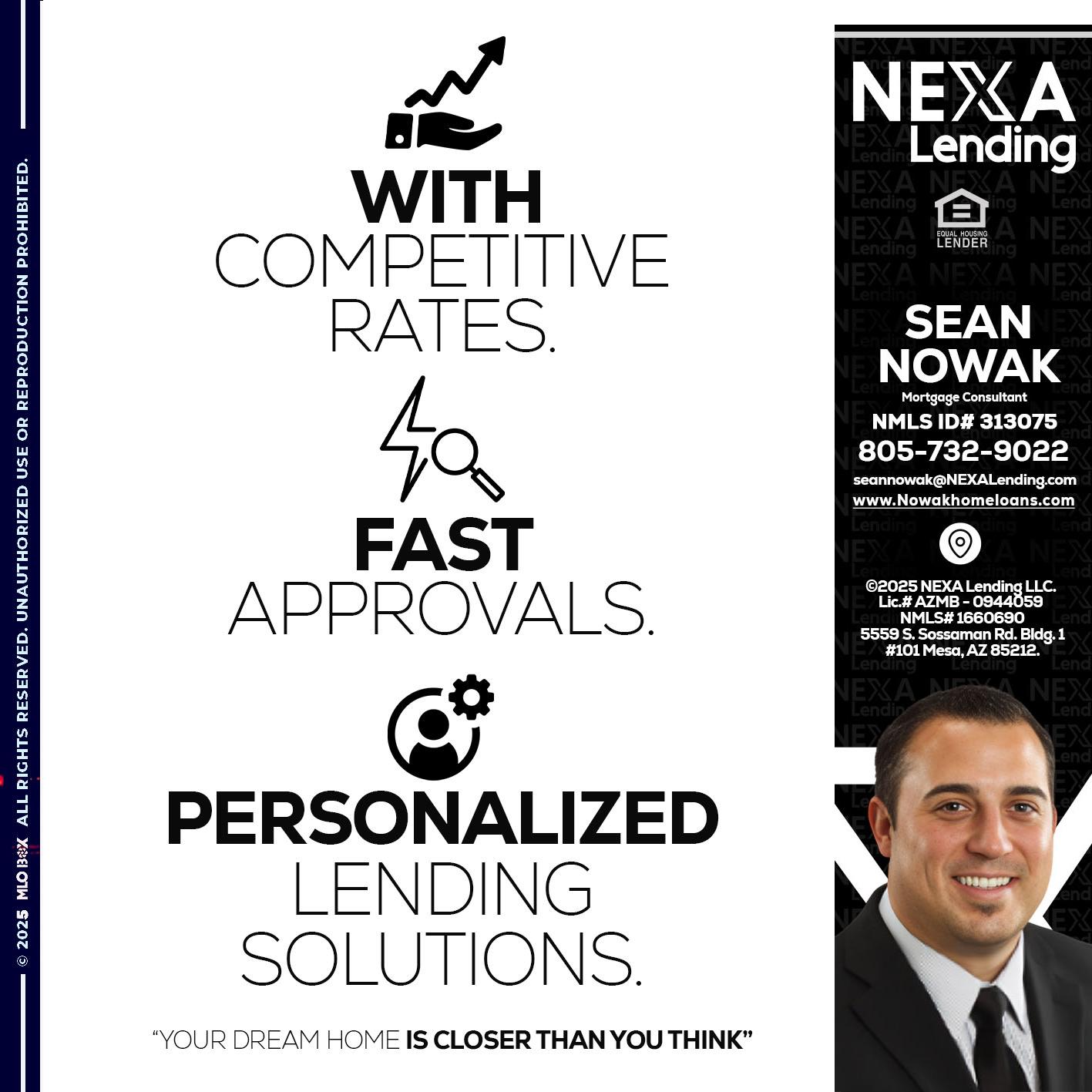 WITH COMPETITIVES RATES - Sean Nowak -Mortgage Consultant