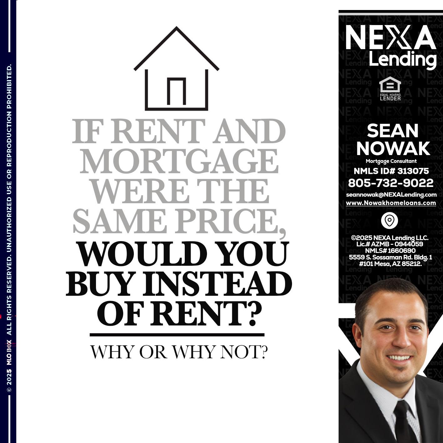 IF RENT - Sean Nowak -Mortgage Consultant