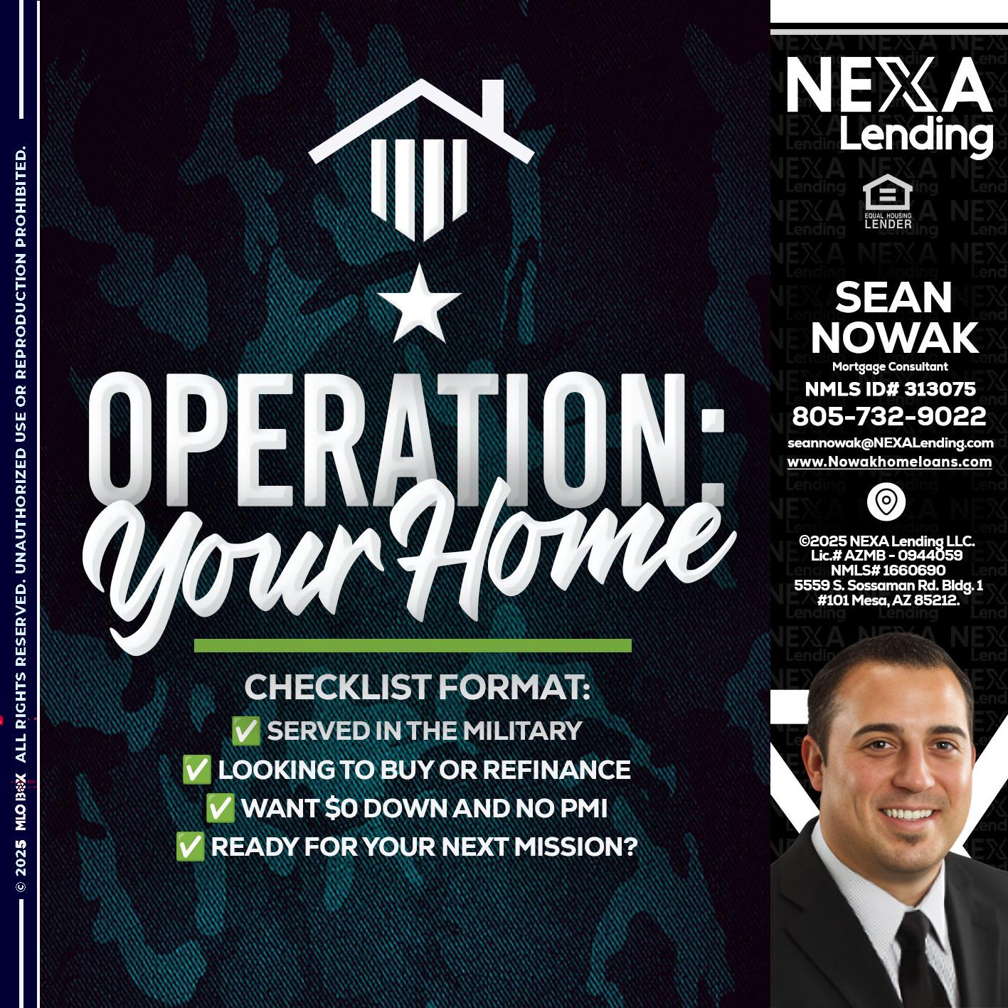 OPERATION YOUR HOME - Sean Nowak -Mortgage Consultant