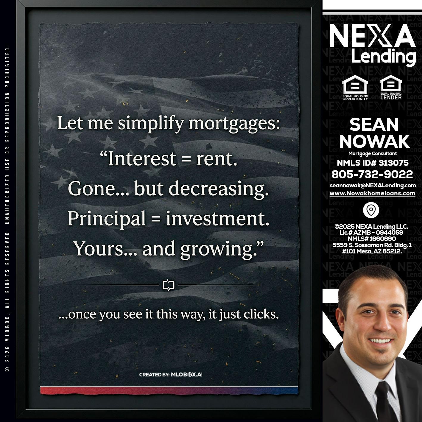 LET ME SIMPLIFY - Sean Nowak -Mortgage Consultant