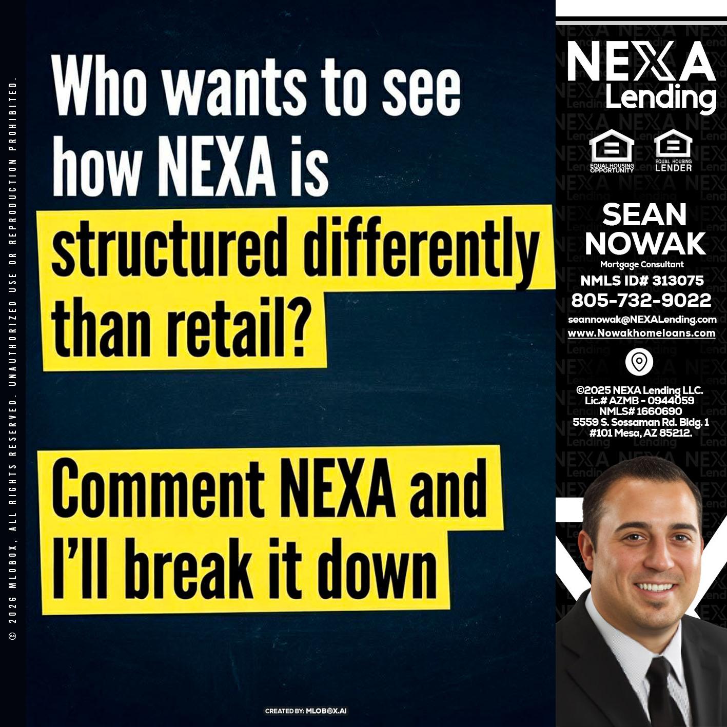 who want to see - Sean Nowak -Mortgage Consultant