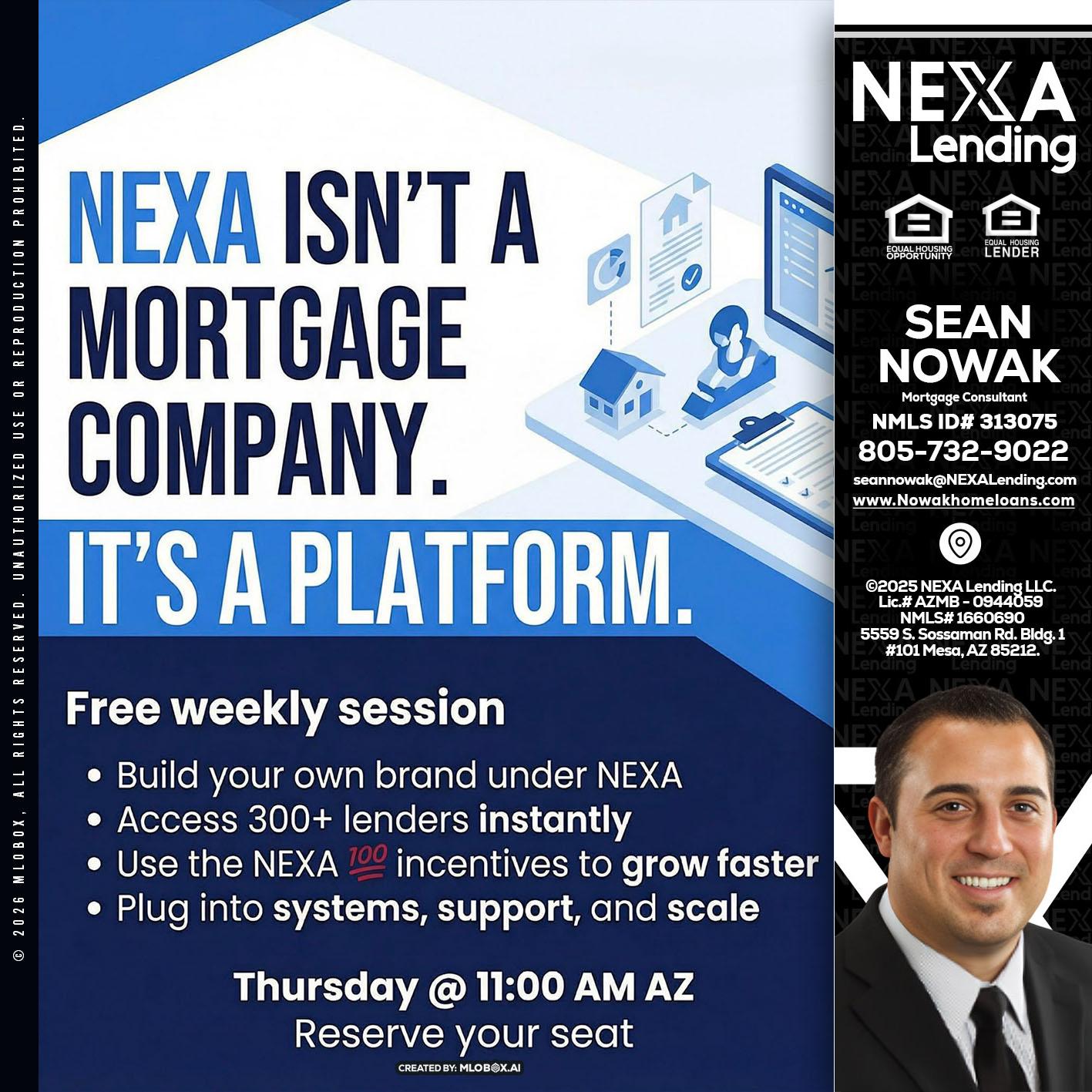 NEXA ISNT - Sean Nowak -Mortgage Consultant