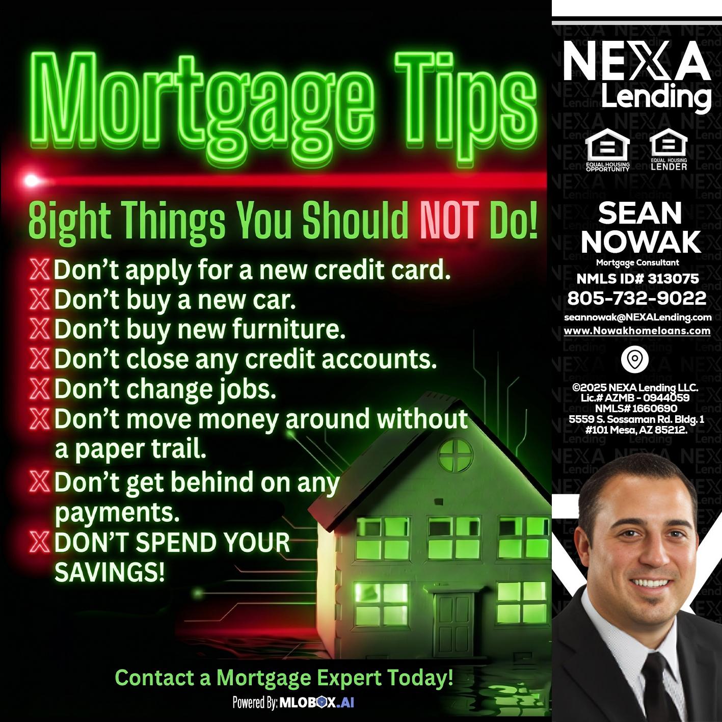 Mortgage Tips at your Door - Sean Nowak -Mortgage Consultant