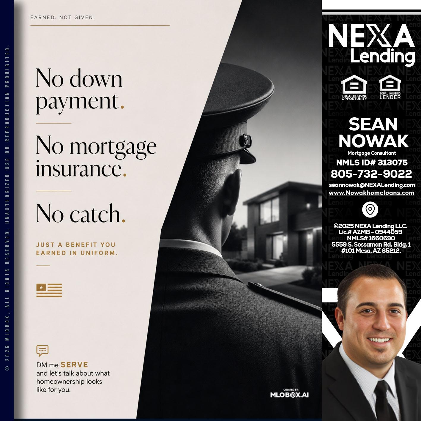 NO DOWN PAYMENT - Sean Nowak -Mortgage Consultant