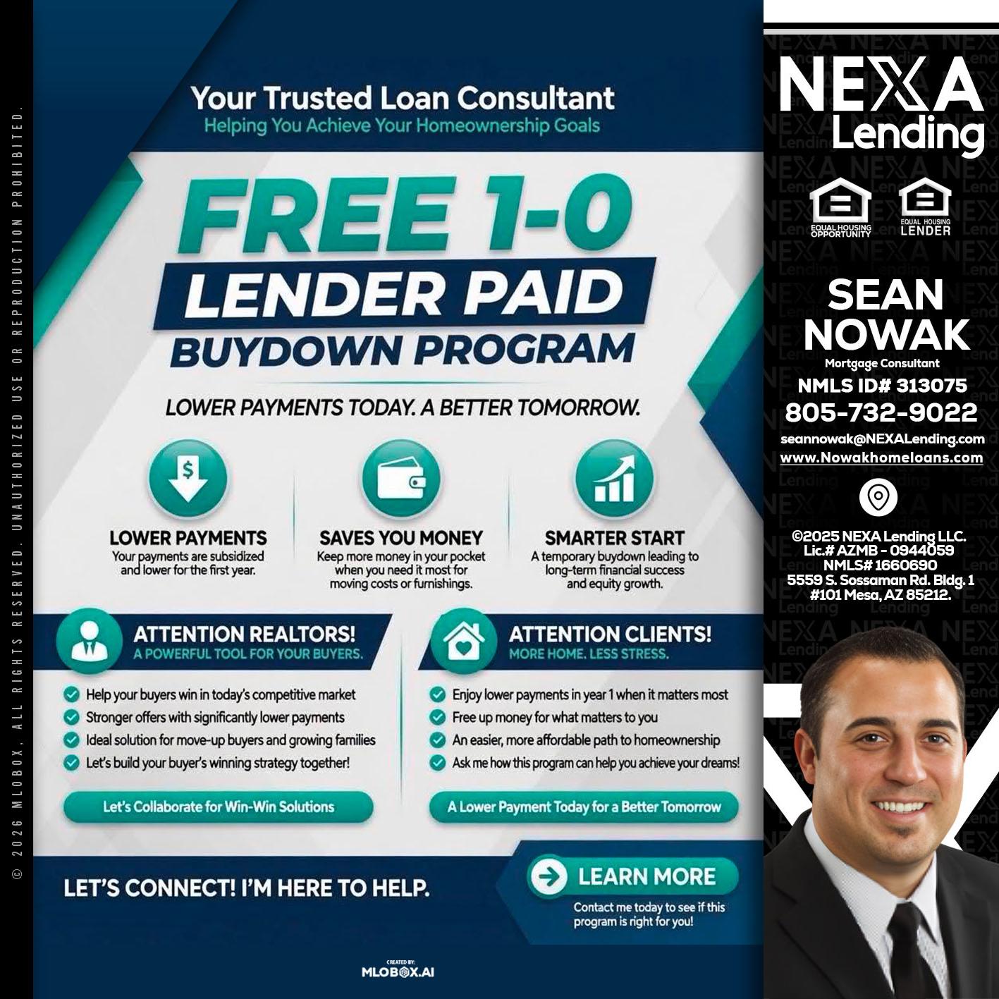 FREE 1-0 - Sean Nowak -Mortgage Consultant