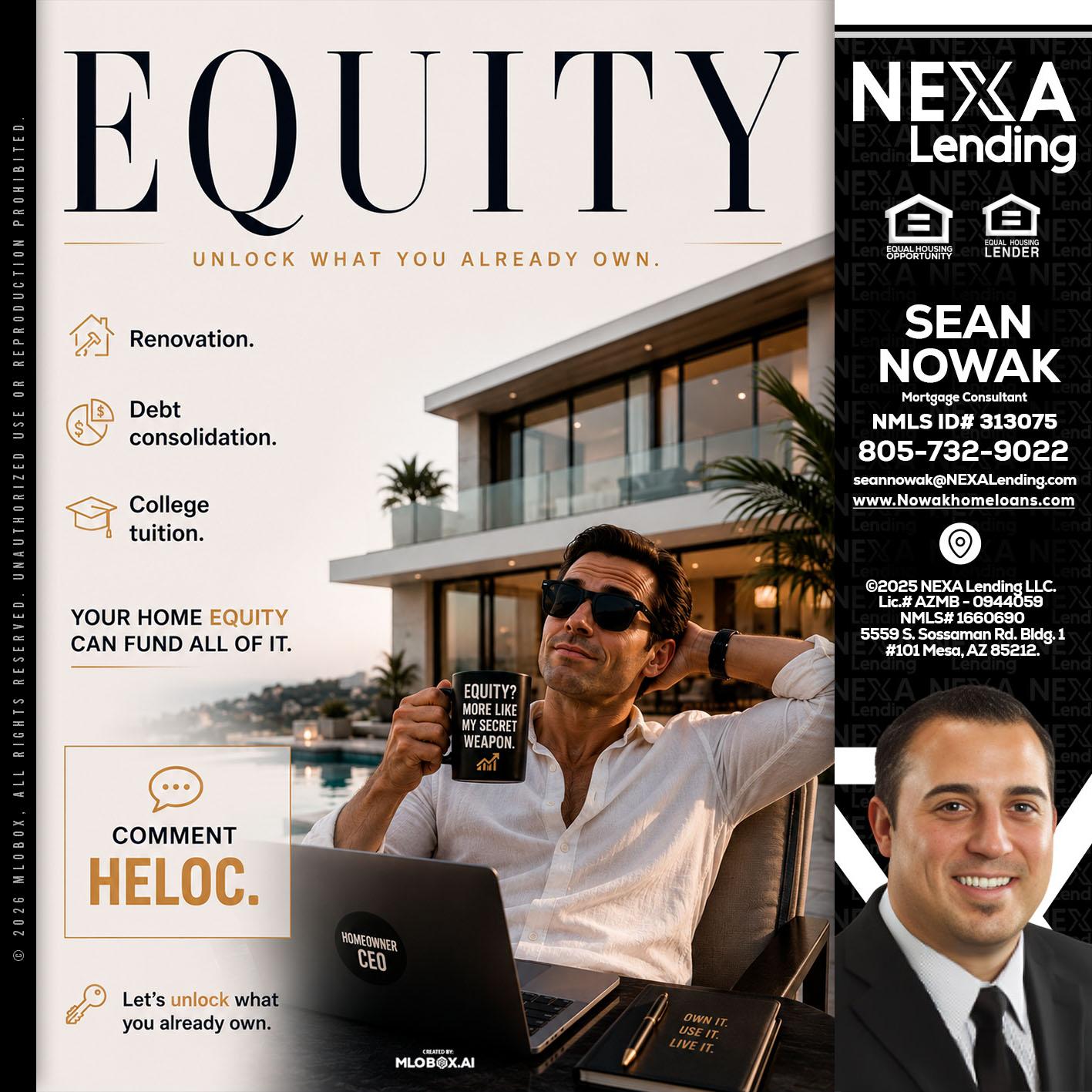 EQUITY - Sean Nowak -Mortgage Consultant