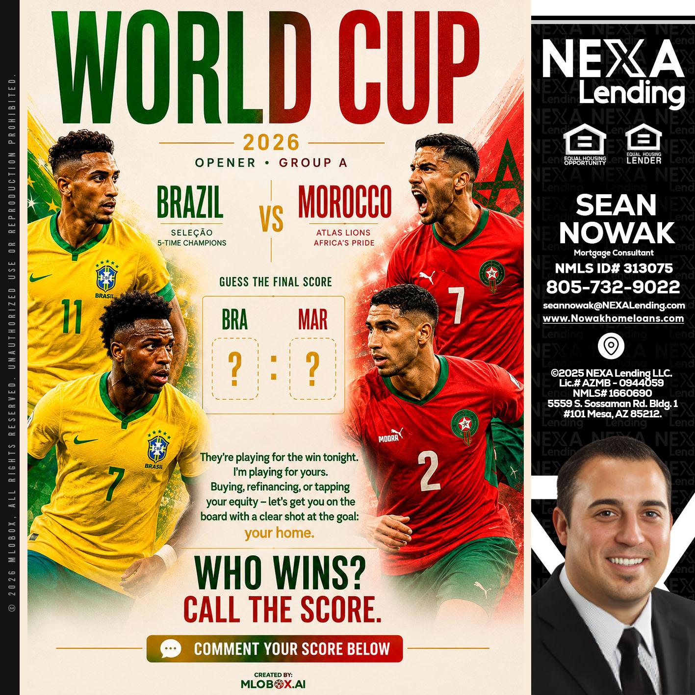 WORLD CUP - Sean Nowak -Mortgage Consultant