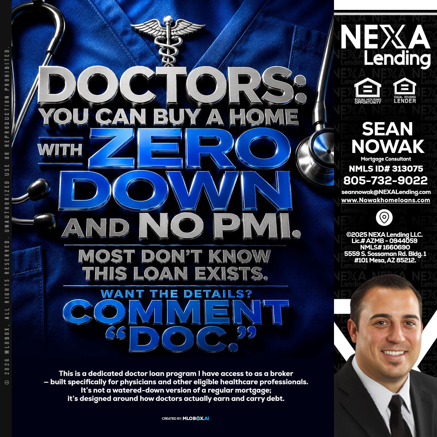 DOCTORS YOU CAN BUY - Sean Nowak -Mortgage Consultant