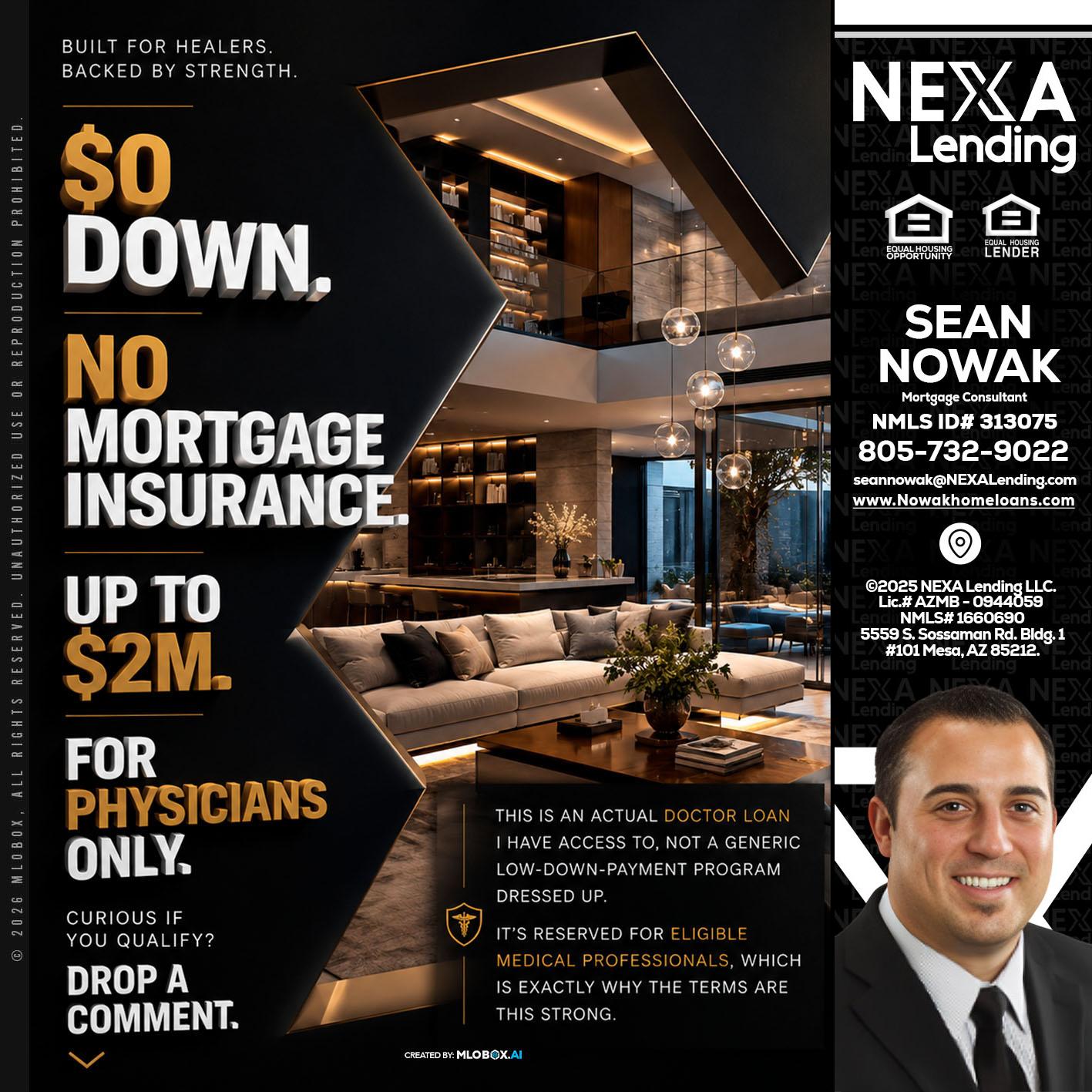 $0 DOWN - Sean Nowak -Mortgage Consultant